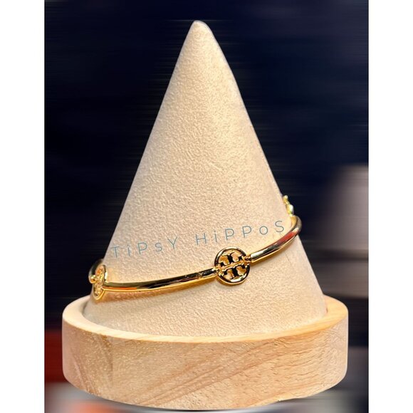 Tory Burch Gold Miller Double T Station Bracelet - Picture 7 of 8